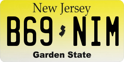 NJ license plate B69NIM