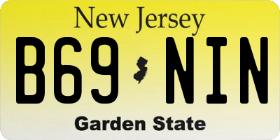 NJ license plate B69NIN