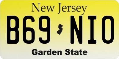NJ license plate B69NIO