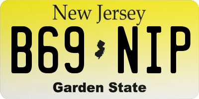 NJ license plate B69NIP