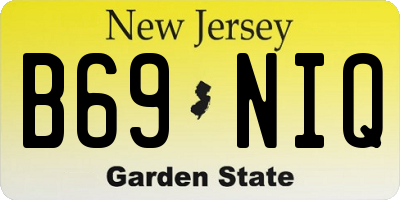 NJ license plate B69NIQ