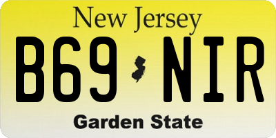 NJ license plate B69NIR