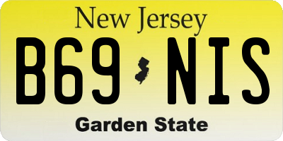 NJ license plate B69NIS