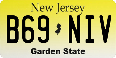 NJ license plate B69NIV