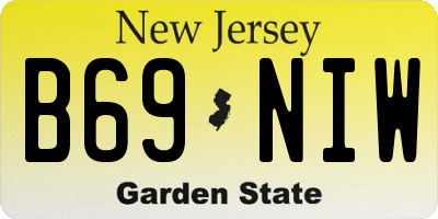 NJ license plate B69NIW