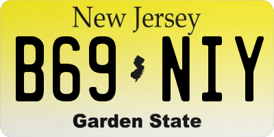 NJ license plate B69NIY