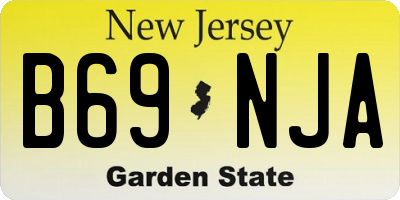 NJ license plate B69NJA