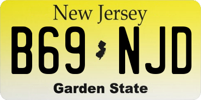 NJ license plate B69NJD
