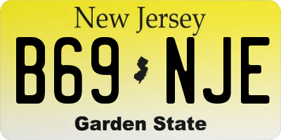 NJ license plate B69NJE