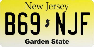 NJ license plate B69NJF