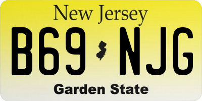 NJ license plate B69NJG