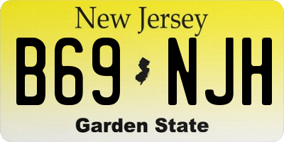 NJ license plate B69NJH