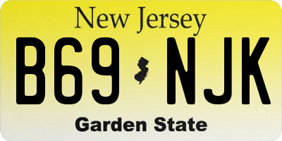 NJ license plate B69NJK