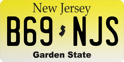 NJ license plate B69NJS