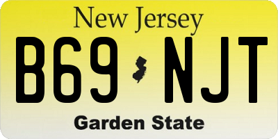 NJ license plate B69NJT