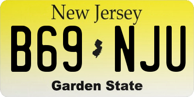 NJ license plate B69NJU