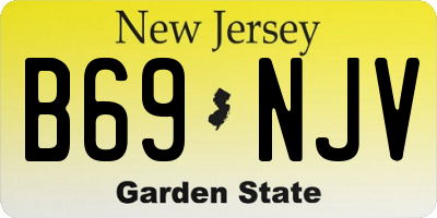 NJ license plate B69NJV