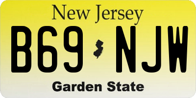 NJ license plate B69NJW