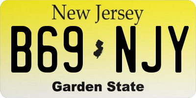 NJ license plate B69NJY