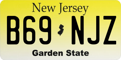 NJ license plate B69NJZ