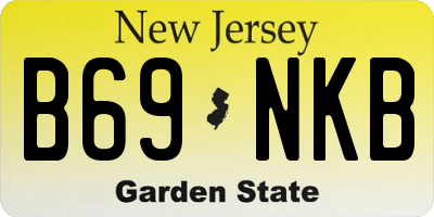 NJ license plate B69NKB