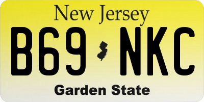 NJ license plate B69NKC