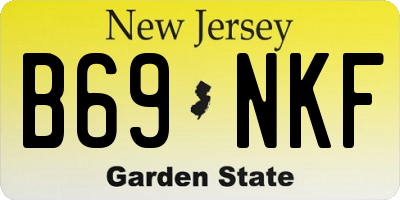 NJ license plate B69NKF