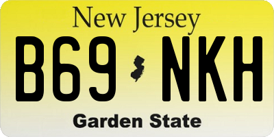 NJ license plate B69NKH