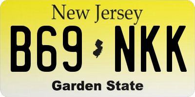 NJ license plate B69NKK