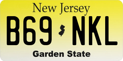 NJ license plate B69NKL