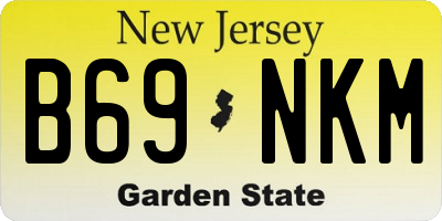 NJ license plate B69NKM