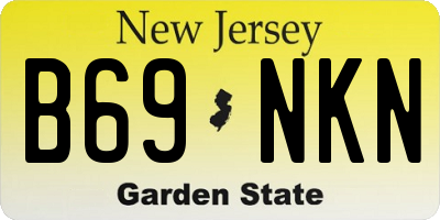 NJ license plate B69NKN
