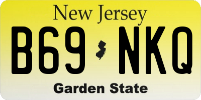 NJ license plate B69NKQ