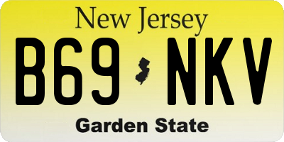 NJ license plate B69NKV