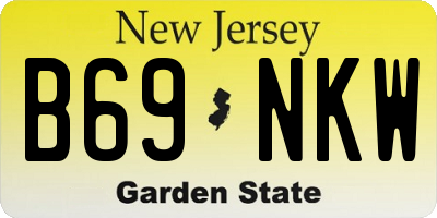 NJ license plate B69NKW