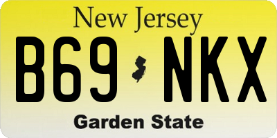 NJ license plate B69NKX