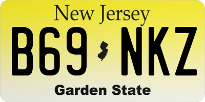 NJ license plate B69NKZ