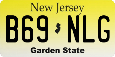 NJ license plate B69NLG