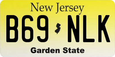 NJ license plate B69NLK