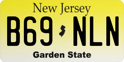 NJ license plate B69NLN