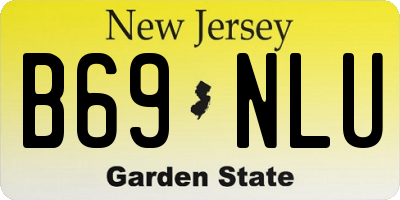 NJ license plate B69NLU