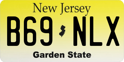 NJ license plate B69NLX