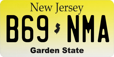 NJ license plate B69NMA