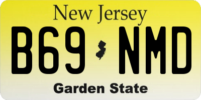 NJ license plate B69NMD