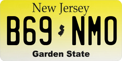 NJ license plate B69NMO