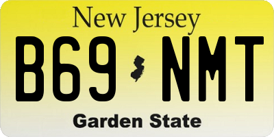 NJ license plate B69NMT