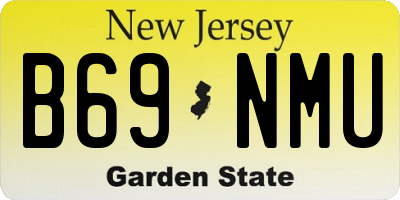 NJ license plate B69NMU