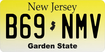 NJ license plate B69NMV