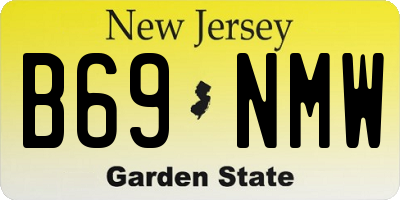 NJ license plate B69NMW