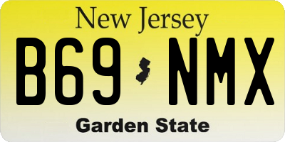 NJ license plate B69NMX